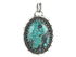 Sterling Silver Natural Turquoise Artisan Pendant, (SP-5974)